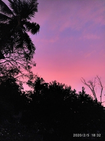 Evening sky Sri Lanka 