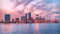 Evening view of Miami Florida