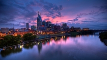 Evening view of Nashville Tennessee