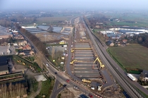 Excavation of a construction pit for a highway in The Netherlands 