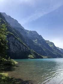 Explorint a Swiss mountain lake 