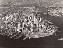 Fairchild Aerial Surveys view of Lower Manhattan New York around 