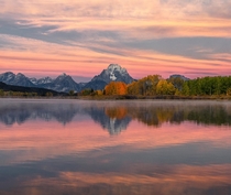 Fall Colors at Oxbow Bend Grand Teton National Park Wyoming 