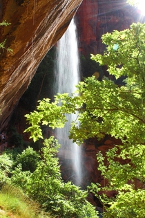 Falls at Upper Emerald Pools Zion NP 