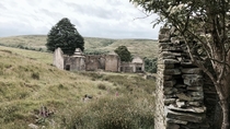 Farmhouse ruins in West Yorkshire England 