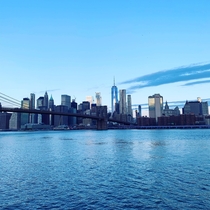 Financial District New York City - as seen from Brooklyn Bridge Park