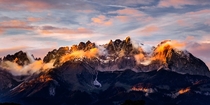 Fire Mountains- Wilder Kaiser Tyrol Austria  by James Mills 