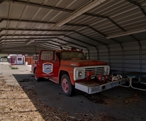 Fire support vehicle at an old Racetrack I visited It was in remarkably good condition OC x