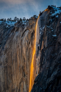 Firefall at Yosemite National Park shot Feb   