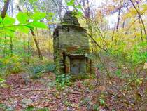 Fireplace Deep in the Woods in Ohio Photo by Kathleen Marie uploaded with her permission