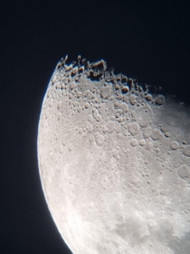 First attempt at capturing the Moon through my telescope 