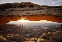 First attempt at shooting sunrise at Mesa Arch - Canyonlands UT 