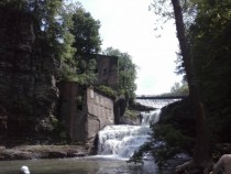 First Dam and abandoned hydro power plant in Ithaca NY 
