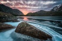 First ices in Nusfjord Lofoten Norway  Photo by Stian Klo xpost from rNorwayPics