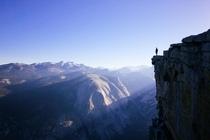 First Light at Half Dome Yosemite also the best photo Ive ever taken 