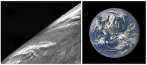First photo of Earth taken from space in  vs one taken in 