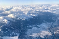 Flight over the Rocky Mountains outside of Denver last winter 