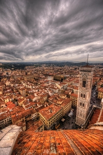 Florence from the dome of Santa maria del fiore cathedral