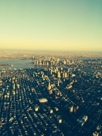 Flying into NYC early on a Monday morning in Spring