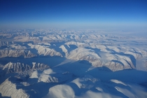 Flying over Greenland at  feet 