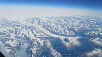 Flying over Greenland  x-post from Pics