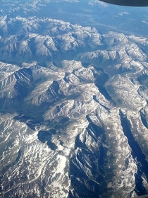 Flying over the Rocky Mountains United States 