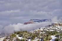 Fog rolling down Escalante Mountain over the Blues - Hwy  UT - 