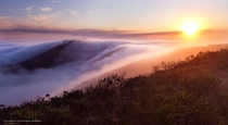 Fog Rolling in Over The Marin Headlands California  photo by Simon Christen