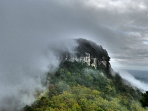 Fog Rolling Over The Knob Of Pilot Mountain NC x