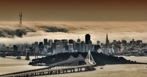 Foggy San Francisco in HDR taken and edited by Alex Burke 