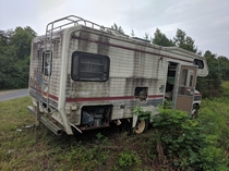 Forgotten RV left to rot on the side of the road Lynchburg VA