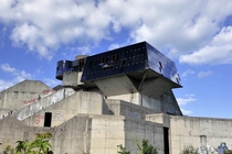 Forsaken monumental building Home of Revolution in Niksic Montenegro   Djordje Pantovic