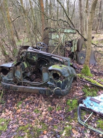 Found a bunch of old cars deep in a British Forrest