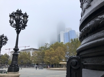Frankfurt on a foggy morning