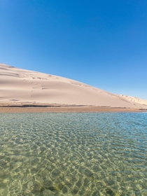 Freshwater lagoon among the dunes Brazil 