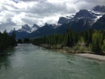 From atop the old train bridge Canmore AB 