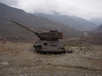 From Russia with Love Abandoned T-- tank outside of Massouds tomb in Afghanistan