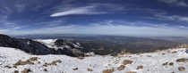 From the top of Pikes Peak CO 