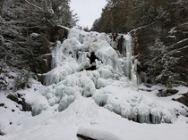 Frozen falls in the Adirondacks NY 