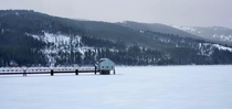 Frozen lake in Montana