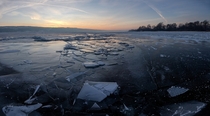 frozen river VolgaRussiaTatarstan 