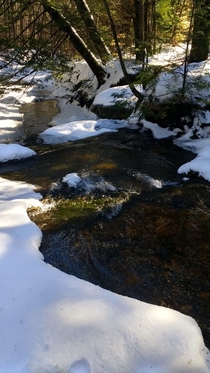 Frozen stream in Vermont 