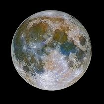 Full Moon revealing its mineral composition 