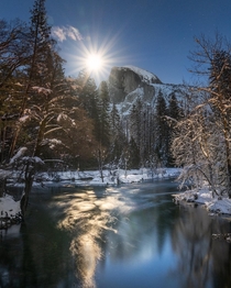 Full moonrise in Yosemite 