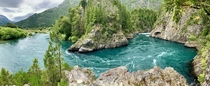 Futaleuf River bend in Chile 