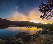 Galactic Sunset over Echo Lake Colorado  downsized