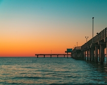 Galveston fishing pier sunrise  x