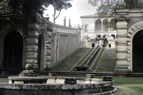 Gardens of Villa Farnese at Caprarola Italy 