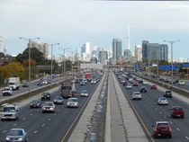 Gardiner Expressway with collector-express lanes Toronto 