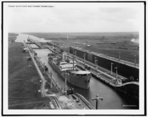 Gatun Locks west chamber Panama Canal ca  